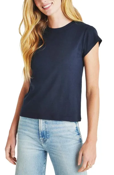 Splendid Faye Crewneck Tee In Navy