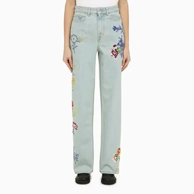 Kenzo Light Blue Cotton Jeans