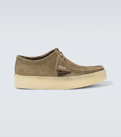 Clarks Originals Wallabee Suede Moccasins In Dark Grey Sde