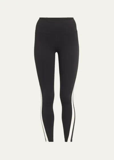 Splits59 Miles High Waist Rigor Crop Legging In Blackwhit