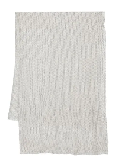 Faliero Sarti Kekko Modal And Silk Blend Stole In White