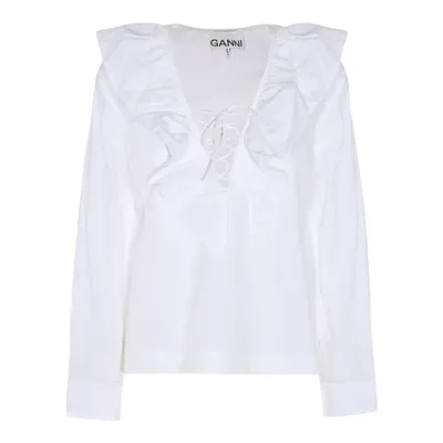 Ganni Shirts In White