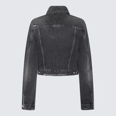 Givenchy Dark Grey Denim Jacket In Black