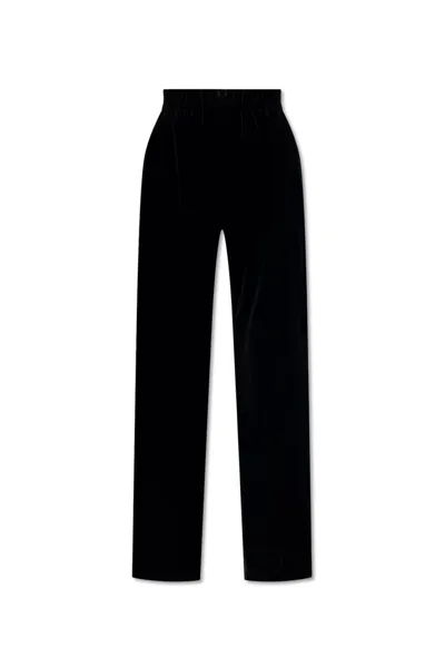 Dolce & Gabbana Velvet Jogging Pants In Black