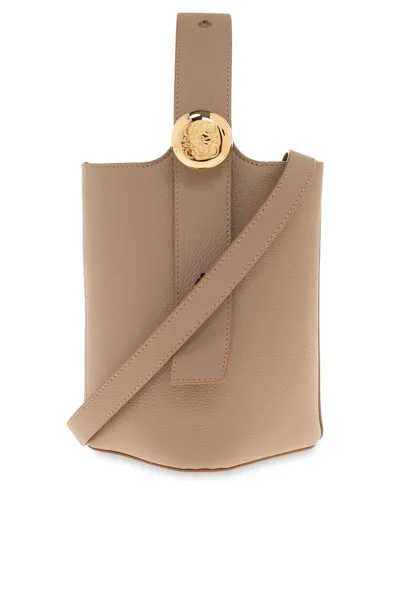 Loewe Pebble Mini Bucket Bag In Beige