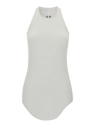 Rick Owens Sleevelss Ribbed Tank Top In White