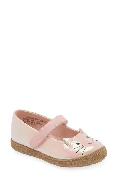 Tucker + Tate Kids' Kitty Cat Mary Jane In Pink Metallic