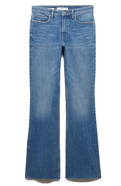 Mango Medium-rise Flared Jeans Medium Blue