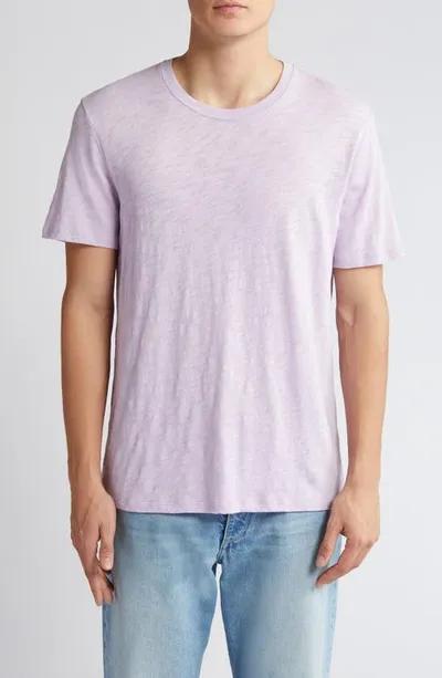 Atm Anthony Thomas Melillo Slub Crewneck T-shirt In Pale Orchid