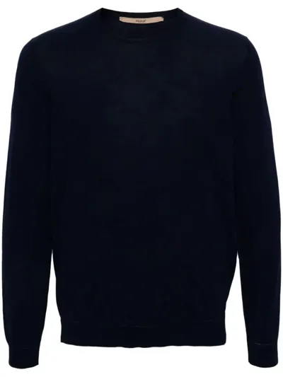 Nuur Long Sleeves Crew Neck Sweater In Blue