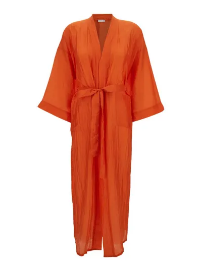 The Rose Ibiza Bata Kimono In Orange