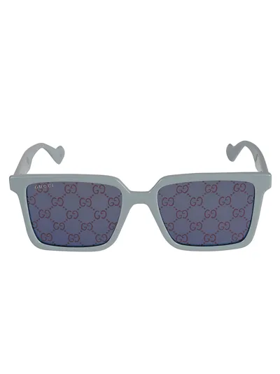 Gucci Wayfarer Logo Monogram Sunglasses In Light Blue