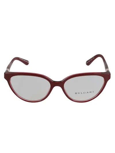 Bulgari Cat-eye Clear Lens Glasses In 5469