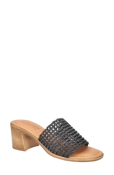 Bella Vita Eni-italy Slide Sandal In Black Woven