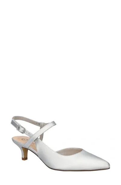 Bella Vita Women's Kayce Slingback Pumps In Silver Satin