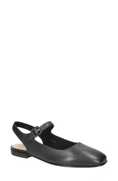 Bella Vita Andie Womens Leather Square Toe Mary Janes In Black Leather