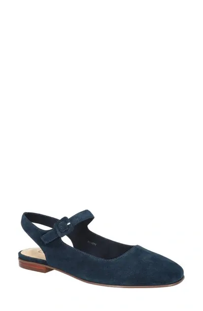 Bella Vita Women's Andie Mary Jane Flats In Navy Kidsuede Leather