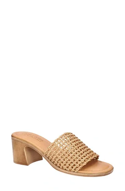 Bella Vita Women's Italy Eni-italy Block Heel Sandals In Tan Woven