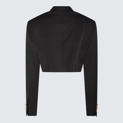 Palm Angels Black Wool Blend Blazer