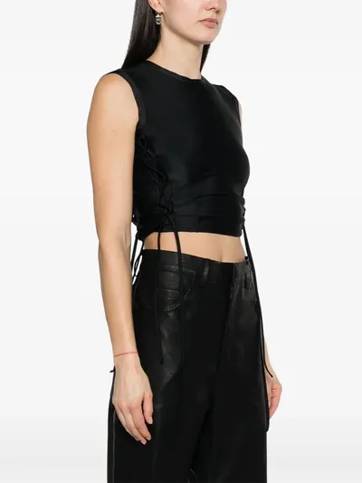 Vetements Tie-fastening Tank Top In Black