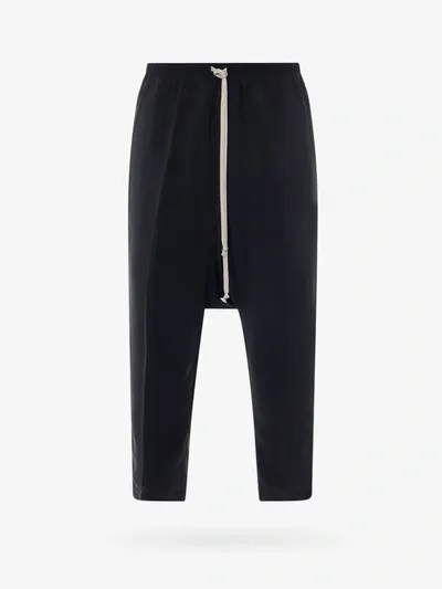 Rick Owens Organic Cotton Trouser In Black