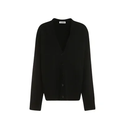 Jil Sander Wool Cardigan In Black