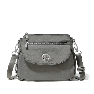 Baggallini Calais Crossbody Bag In Sterling Shimmer - Nylon