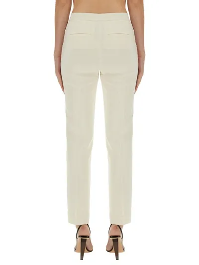 Theory Slim Fit Pants In Ivory