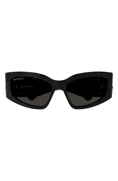 Balenciaga 57mm Cat Eye Sunglasses In Black