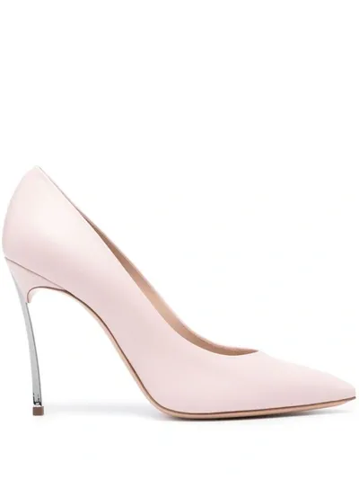 Casadei Blade 120mm Leatherpumps In Pink & Purple