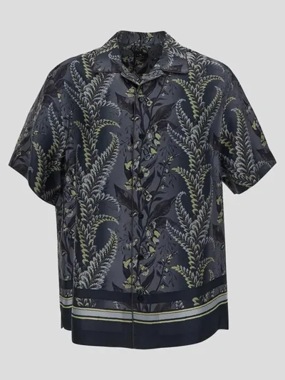 Etro Printed Silk Bowling Shirt In Multicolor