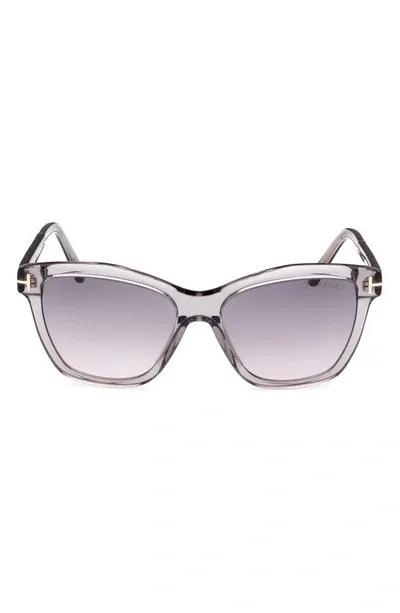 Tom Ford Lucia 54mm Gradient Square Sunglasses In Purple/purple Gradient