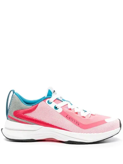 Lanvin L-i Panelled Mesh Sneakers In Pink