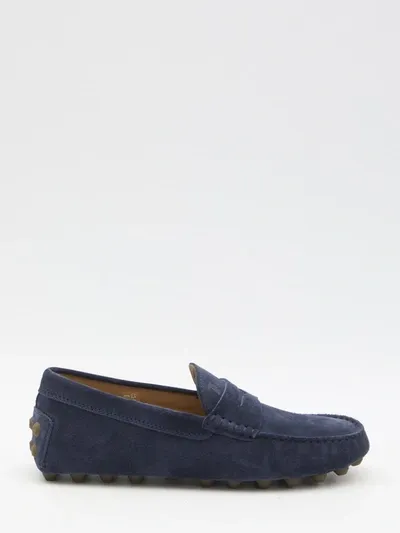 Tod's Macro 52k Gommino Loafers In Blue