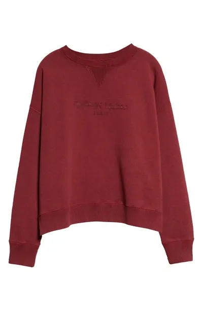 Maison Margiela Reverse Logo Sweatshirt In Red