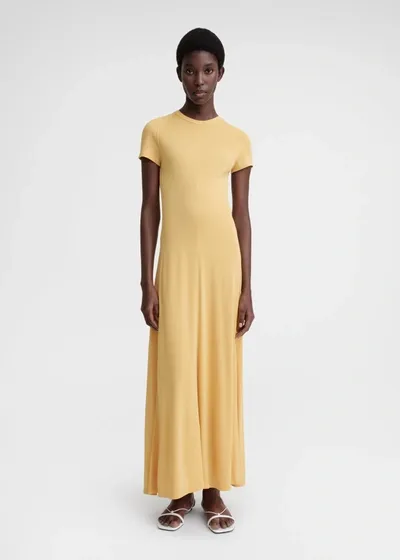 Totême Jersey Maxi Dress In Cornsilk