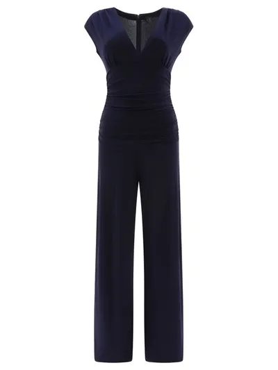 Norma Kamali V-neck Jumpsuit In Blue