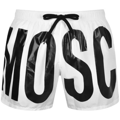 Moschino Logo Swim Shorts White