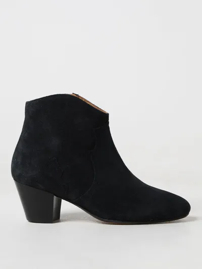 Isabel Marant Flat Ankle Boots  Woman Color Black In Blue