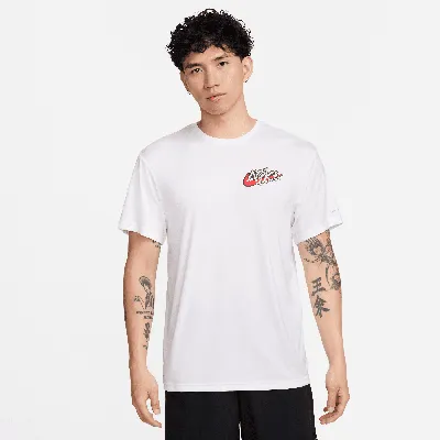 Nike Scribble Logo Tee In White, Men's At Urban Outfitters