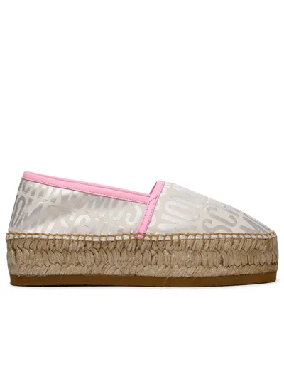 Moschino Ivory Cotton Blend Espadrille In Beige