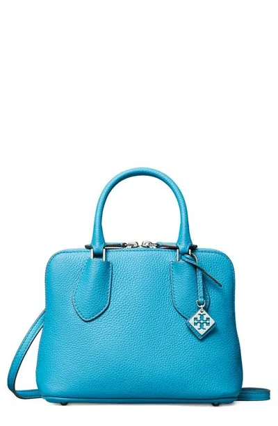 Tory Burch Mini Leather Swing Crossbody Bag In Blue