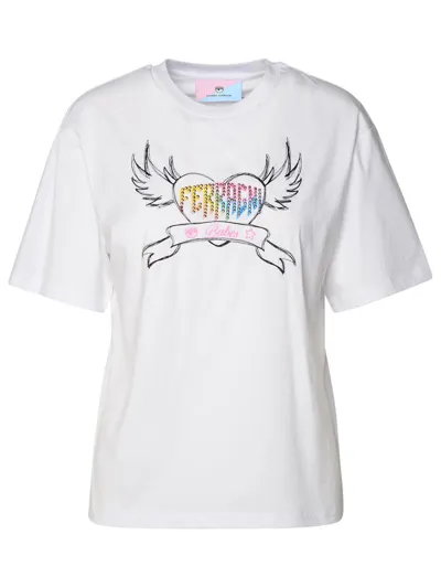 Chiara Ferragni Punk Cotton T-shirt In White