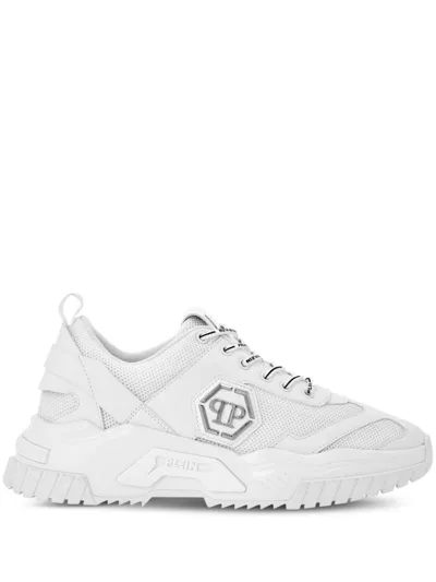 Philipp Plein Predator Panelled Low In White