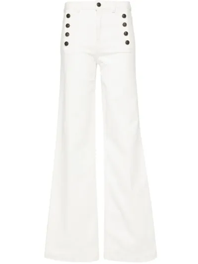 Twinset High-rise Flared Jeans In White