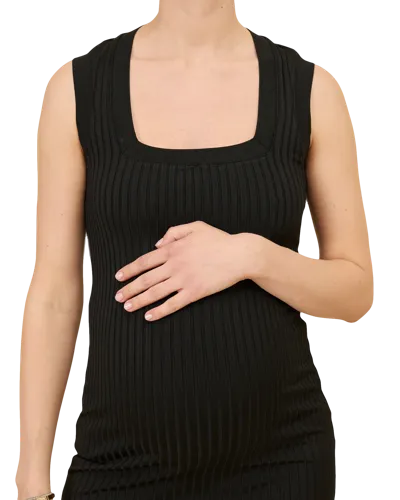 Ilouity Square Neck Top In Black