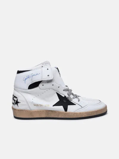 Golden Goose White Leather Sky-star Sneakers