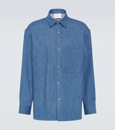 King & Tuckfield Oversized Denim Shirt In Washed Denim