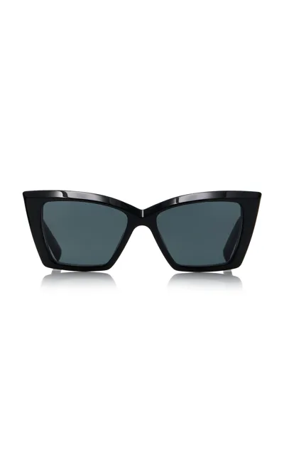 Saint Laurent Square-frame Cat-eye Acetate Sunglasses In Black