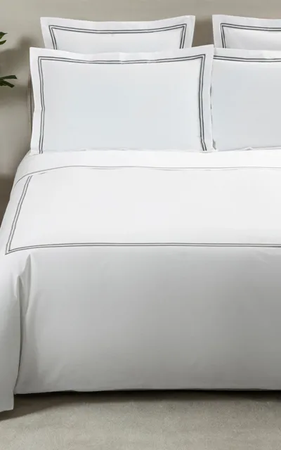 Frette Classic Cotton Queen Duvet Cover In Grey